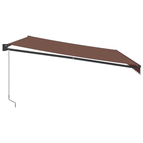 vidaXL markise 500x300 cm automatisk betjening brun