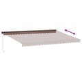 Miniatyrbillede 4 af 9: vidaXL markise 500x300 cm automatisk betjening brun