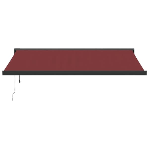 vidaXL Automatisk uttrekkbar markise burgunder 400x300 cm