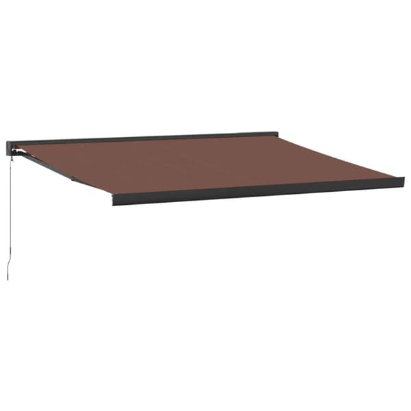 vidaXL markise 450x300 cm manuel betjening brun
