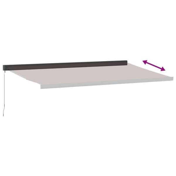 vidaXL Manuell uttrekkbar markise brun 500x300 cm