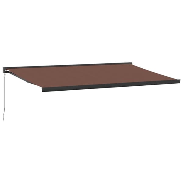 vidaXL Manuell uttrekkbar markise brun 500x300 cm