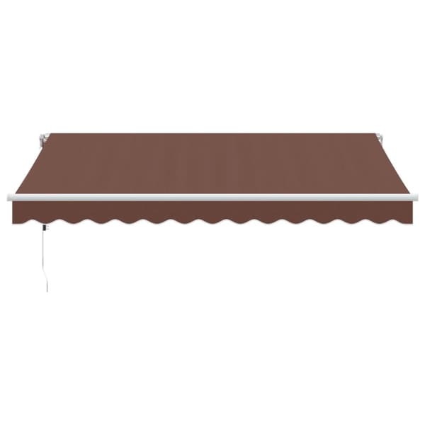 vidaXL Automatisk uttrekkbar markise brun 350x250 cm