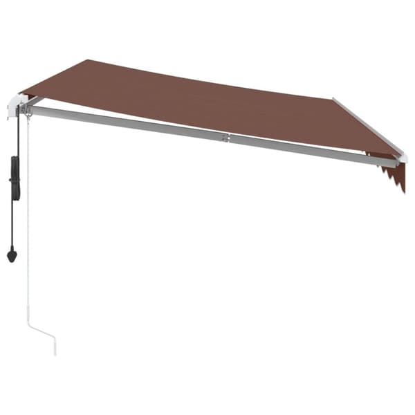 vidaXL Automatisk uttrekkbar markise brun 350x250 cm