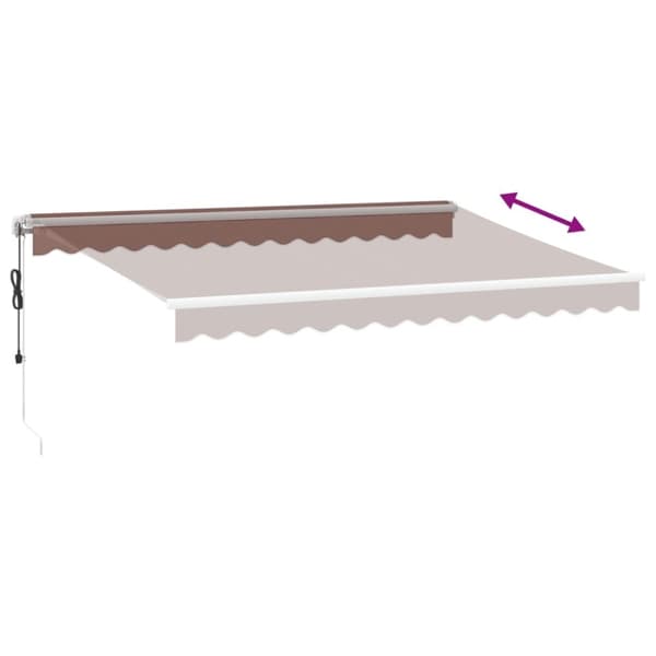 vidaXL Automatisk uttrekkbar markise brun 350x250 cm