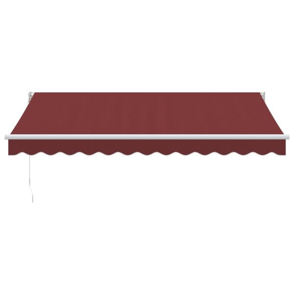 vidaXL Manuell uttrekkbar markise burgunder 350x250 cm