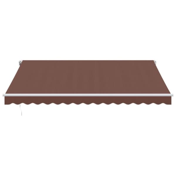 vidaXL Manuell uttrekkbar markise brun 400x350 cm