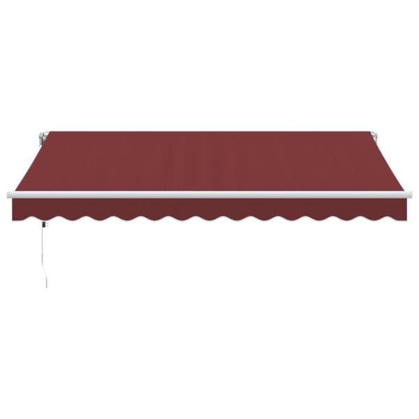 vidaXL Automaattimarkiisi viininpunainen 350x250 cm