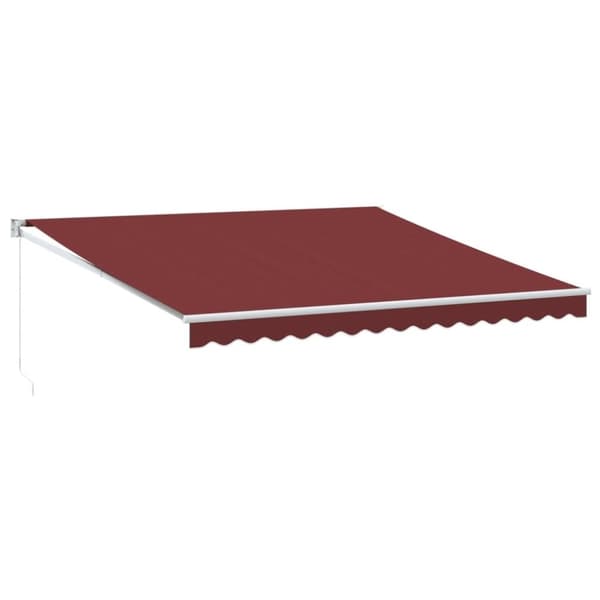 vidaXL Manuell uttrekkbar markise burgunder 400x300 cm