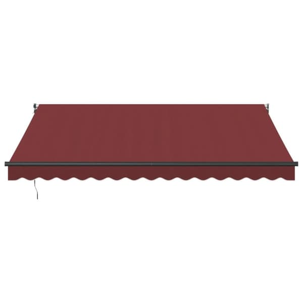vidaXL Manuell uttrekkbar markise burgunder 400x300 cm