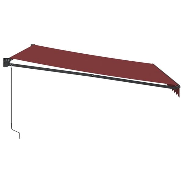 vidaXL Manuell uttrekkbar markise burgunder 400x300 cm