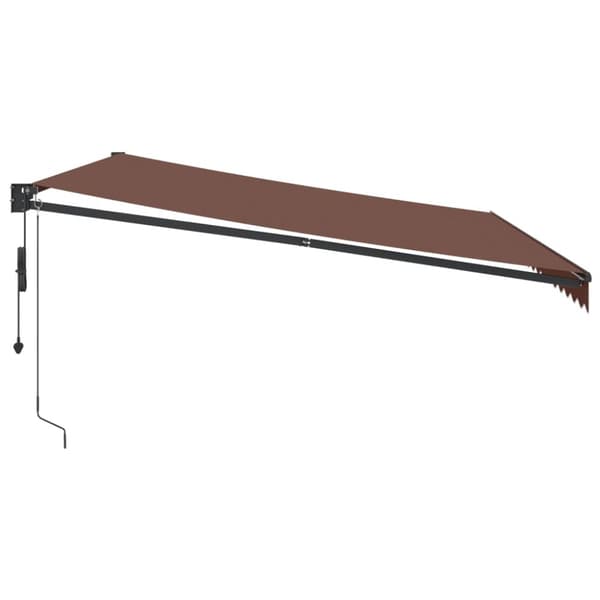 vidaXL Markis automatiskt infällbar 450x300 cm brun