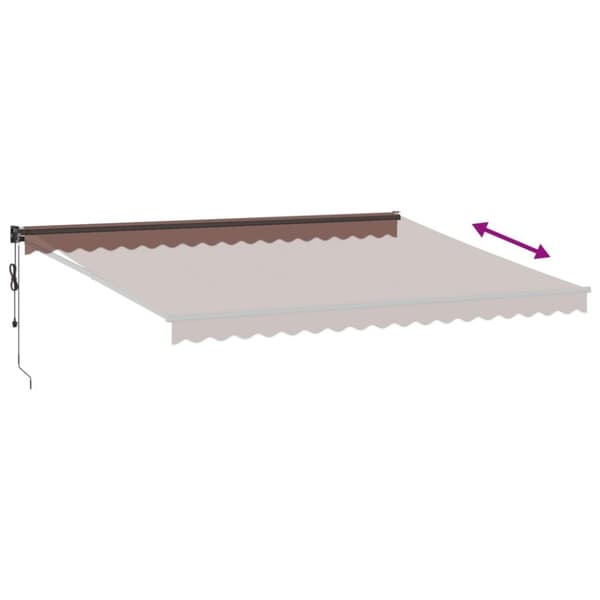 vidaXL Markis automatiskt infällbar 450x300 cm brun