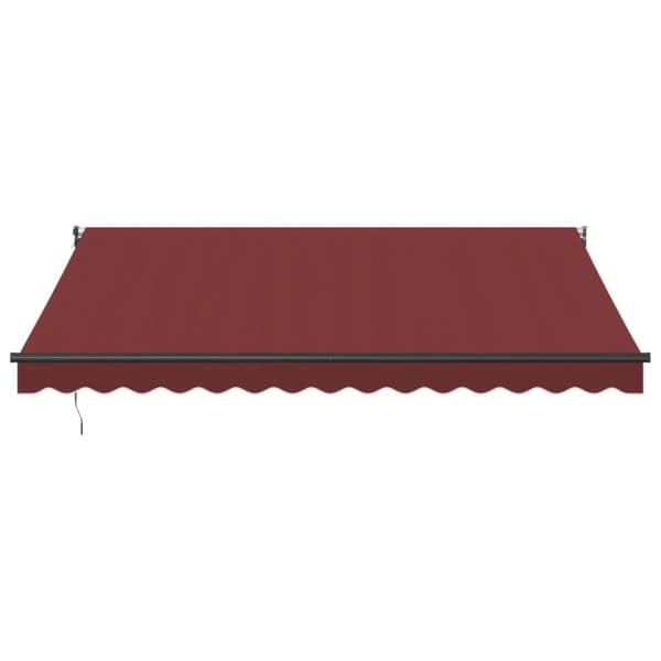 vidaXL Automatisk uttrekkbar markise burgunder 400x300 cm