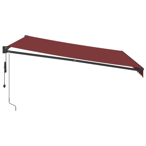 vidaXL Automatisk uttrekkbar markise burgunder 400x300 cm