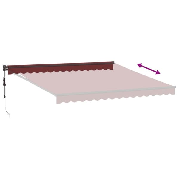 vidaXL Automatisk uttrekkbar markise burgunder 400x300 cm