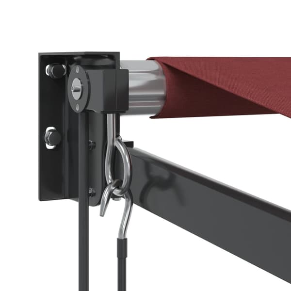 vidaXL Automatisk uttrekkbar markise burgunder 400x300 cm