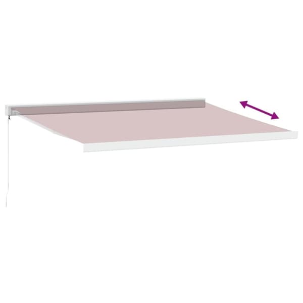 vidaXL Manuell uttrekkbar markise burgunder 450x300 cm