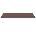 Miniatyrbilde 3 av 10: vidaXL Automatisk uttrekkbar markise brun 500x300 cm