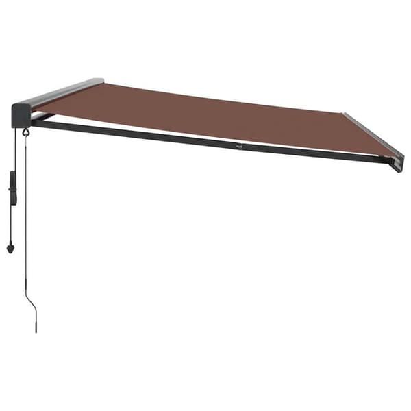 vidaXL Automatisk uttrekkbar markise brun 500x300 cm
