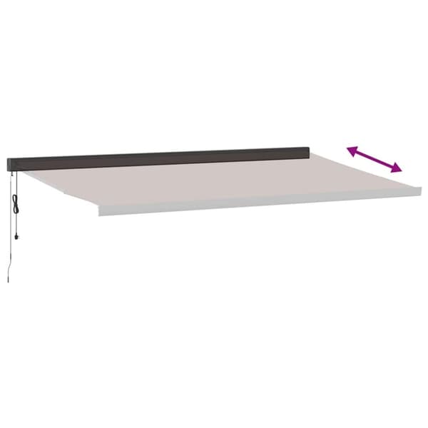 vidaXL Automatisk uttrekkbar markise brun 500x300 cm