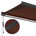 Miniatyrbilde 7 av 10: vidaXL Automatisk uttrekkbar markise brun 500x300 cm