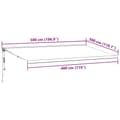 Miniatyrbilde 10 av 10: vidaXL Automatisk uttrekkbar markise brun 500x300 cm