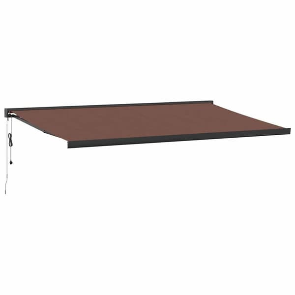vidaXL Automatisk uttrekkbar markise brun 500x300 cm