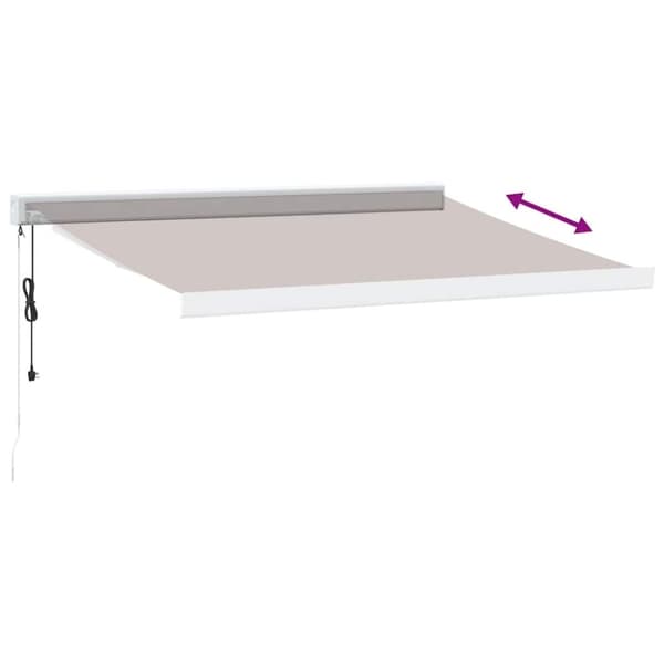 vidaXL Automatisk uttrekkbar markise burgunder 300x250 cm