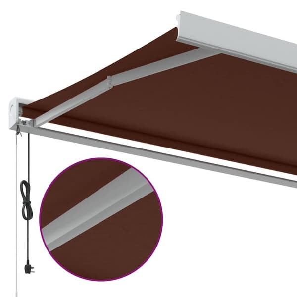 vidaXL Automatisk uttrekkbar markise burgunder 300x250 cm