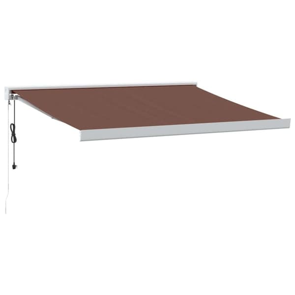 vidaXL Automatisk uttrekkbar markise burgunder 300x250 cm