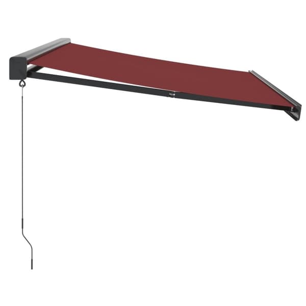 vidaXL Manuell uttrekkbar markise burgunder 350x250 cm
