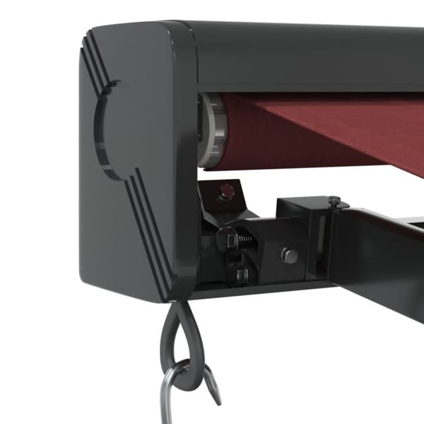 vidaXL Manuell uttrekkbar markise burgunder 350x250 cm