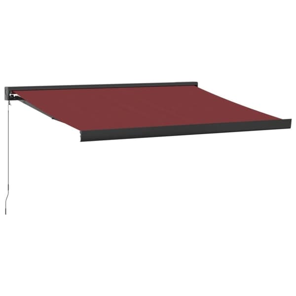 vidaXL Manuell uttrekkbar markise burgunder 350x250 cm