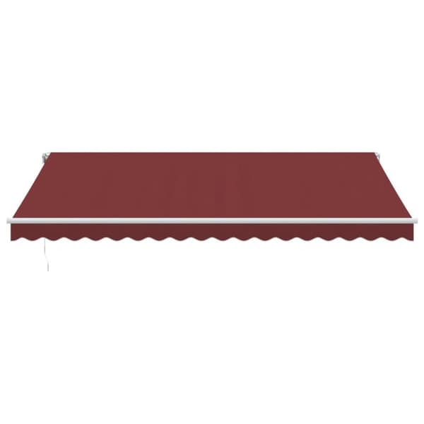 vidaXL Automatisk uttrekkbar markise burgunder 450x300 cm