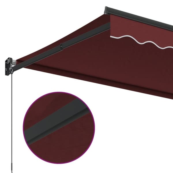 vidaXL Käsin kelattava markiisi viininpunainen 500x300 cm