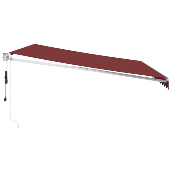 vidaXL Automatisk uttrekkbar markise burgunder 450x300 cm