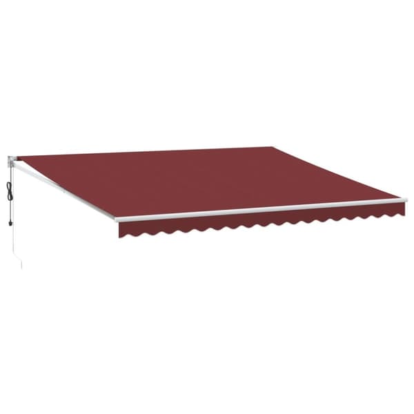 vidaXL Automatisk uttrekkbar markise burgunder 450x300 cm
