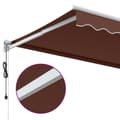 Miniatyrbilde 7 av 10: vidaXL Automatisk uttrekkbart markise brun 400x300 cm