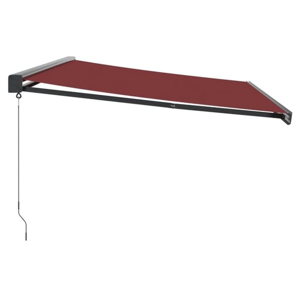 vidaXL Manuell uttrekkbar markise burgunder 500x300 cm