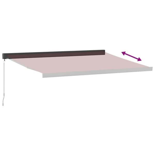 vidaXL Manuell uttrekkbar markise burgunder 400x300 cm
