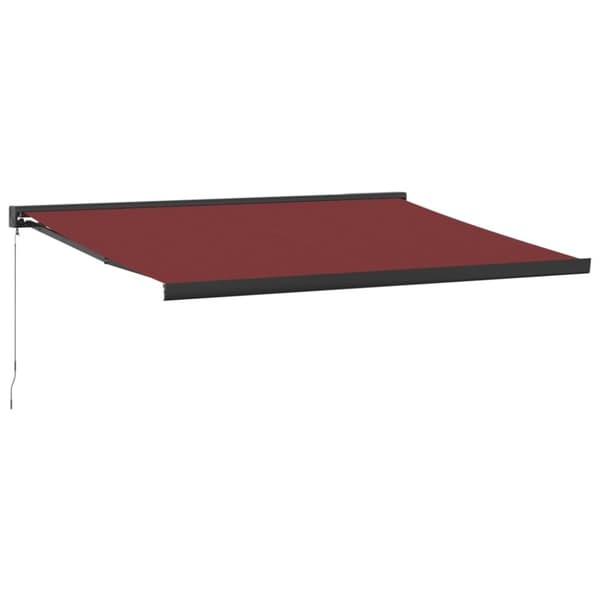 vidaXL Manuell uttrekkbar markise burgunder 400x300 cm