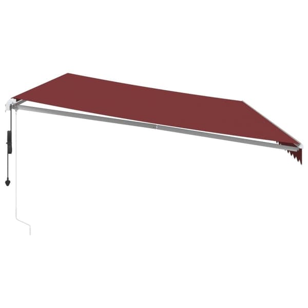 vidaXL Automatisk uttrekkbar markise burgunder 600x300 cm