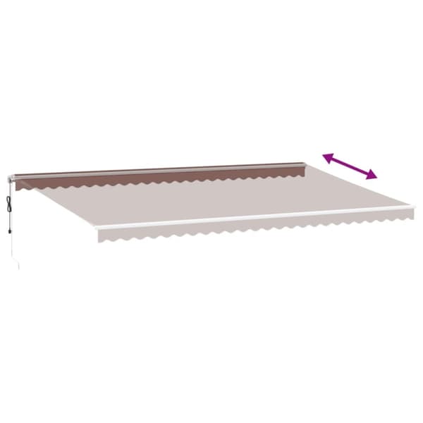 vidaXL Markis automatiskt infällbar 600x300 cm brun