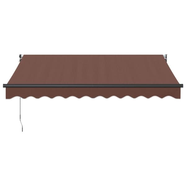 vidaXL Markis manuellt infällbar 300x250 cm brun