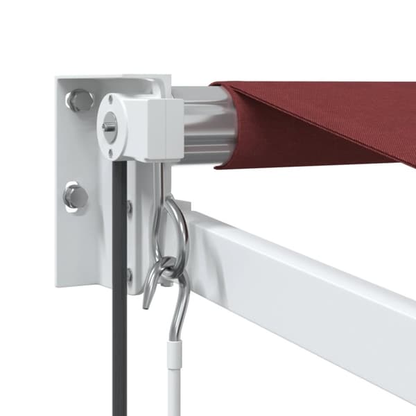 vidaXL Automatisk uttrekkbar markise med LED burgunder 300x250 cm