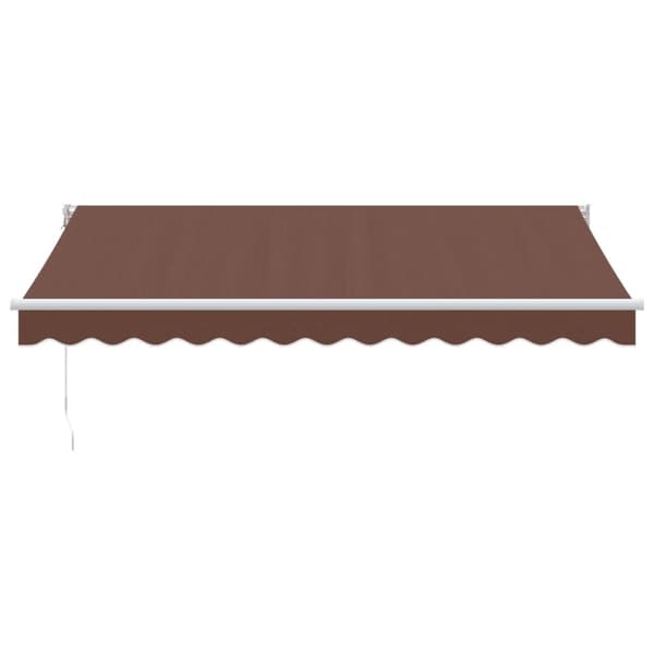 vidaXL Manuell uttrekkbar markise brun 350x250 cm