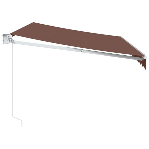 vidaXL Manuell uttrekkbar markise brun 350x250 cm