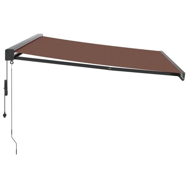vidaXL Automatisk uttrekkbart markise brun 400x300 cm