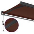 Miniatyrbilde 8 av 11: vidaXL Automatisk uttrekkbart markise brun 400x300 cm